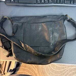 The Sak Black Leather Hobo Bag